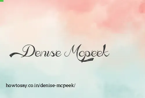 Denise Mcpeek