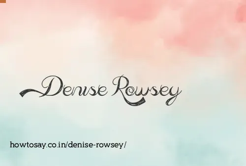 Denise Rowsey