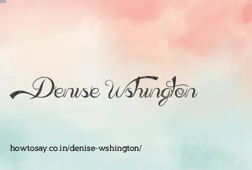 Denise Wshington
