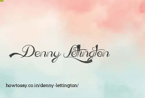 Denny Lettington