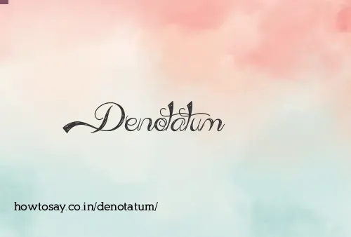 Denotatum
