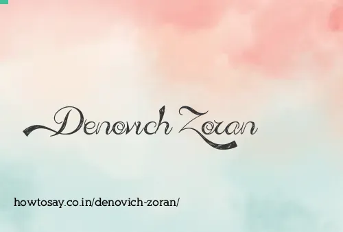 Denovich Zoran