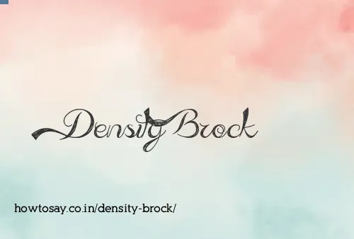 Density Brock