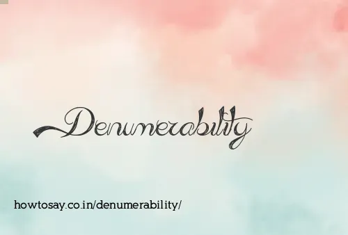 Denumerability