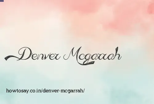 Denver Mcgarrah