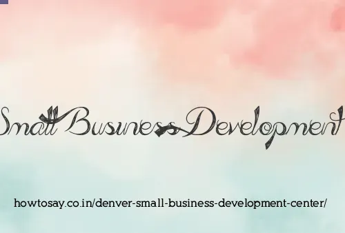 Denver Small Business Development Center