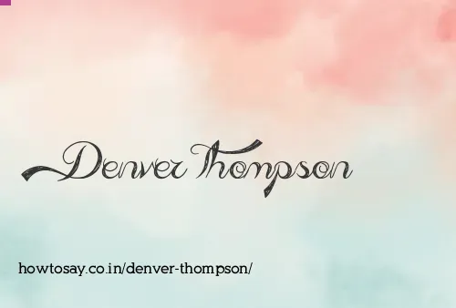 Denver Thompson