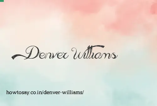 Denver Williams