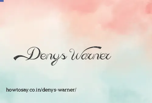 Denys Warner