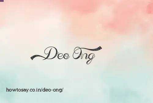 Deo Ong