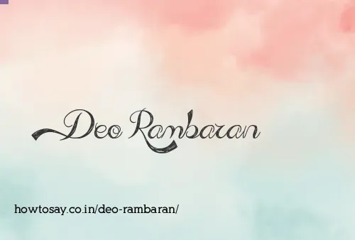 Deo Rambaran
