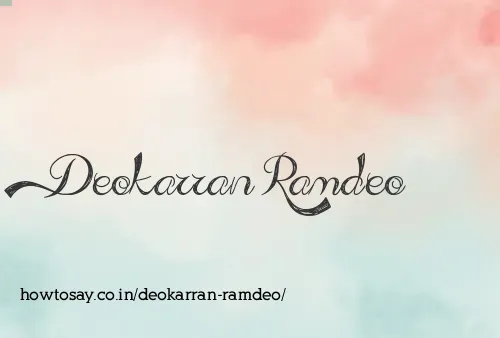 Deokarran Ramdeo