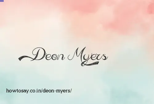 Deon Myers