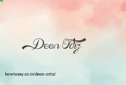 Deon Ortiz