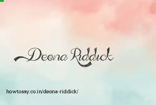 Deona Riddick