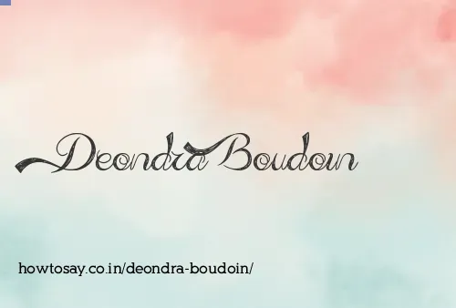 Deondra Boudoin