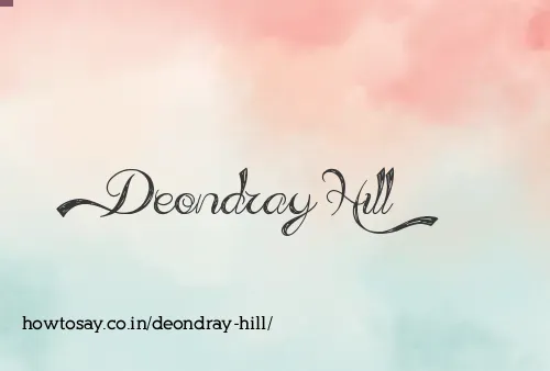 Deondray Hill