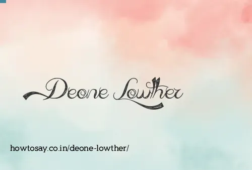 Deone Lowther