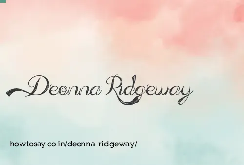 Deonna Ridgeway