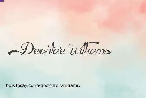 Deontae Williams