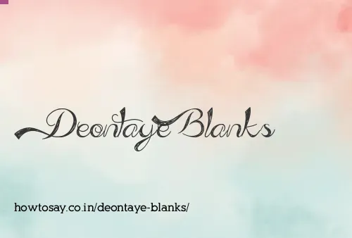 Deontaye Blanks