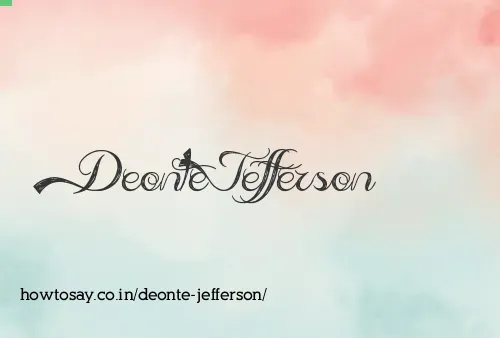 Deonte Jefferson