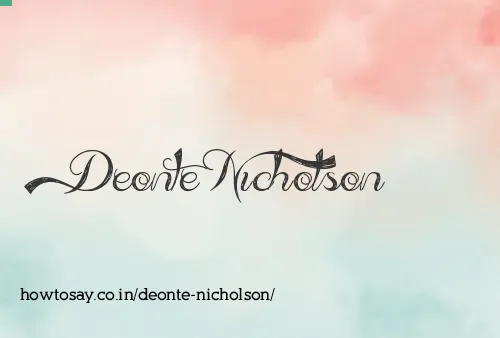 Deonte Nicholson