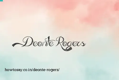 Deonte Rogers