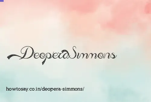 Deopera Simmons