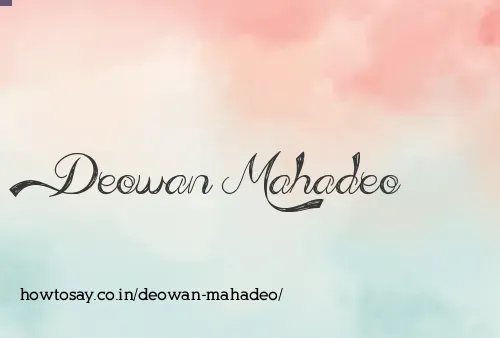 Deowan Mahadeo