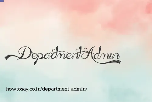 Department Admin