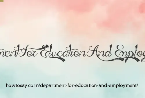 Department For Education And Employment