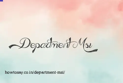 Department Msi