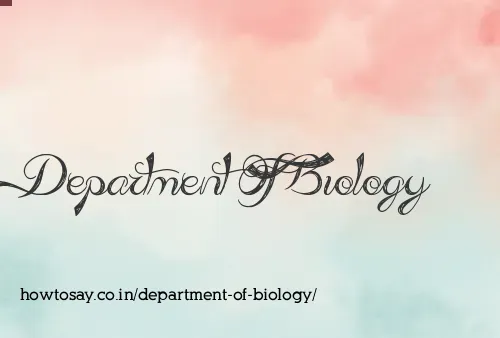 Department Of Biology