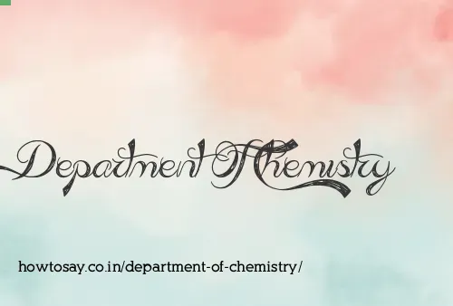 Department Of Chemistry