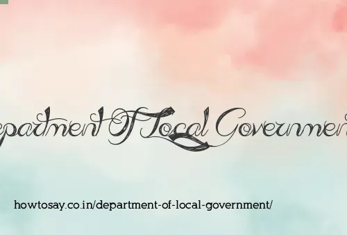 Department Of Local Government