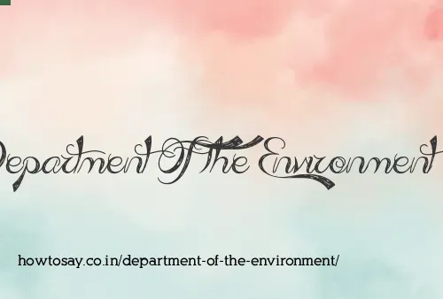 Department Of The Environment