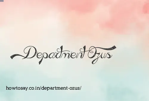Department Ozus