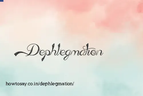 Dephlegmation