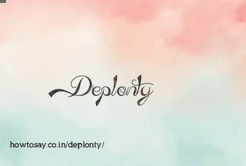 Deplonty