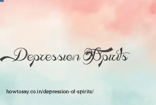 Depression Of Spirits