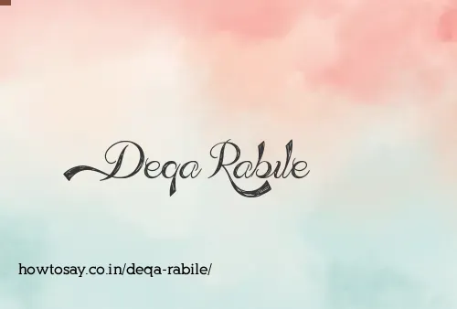 Deqa Rabile