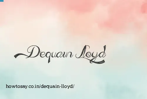 Dequain Lloyd