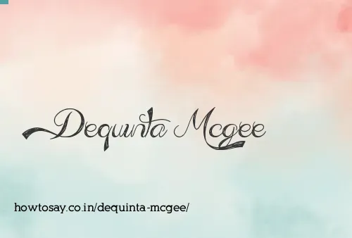 Dequinta Mcgee