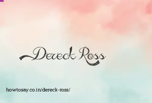 Dereck Ross