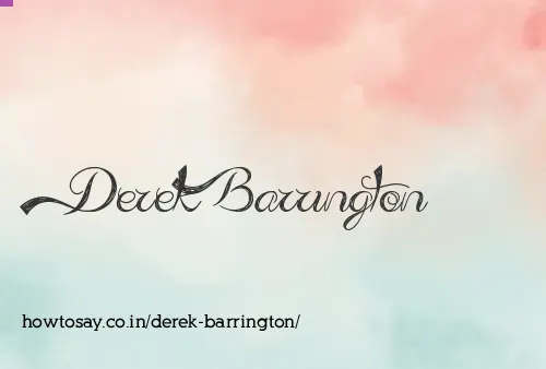 Derek Barrington