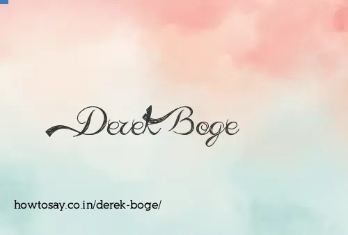 Derek Boge