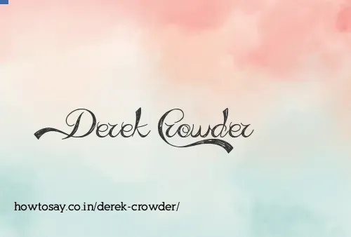 Derek Crowder
