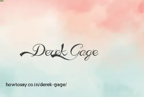 Derek Gage