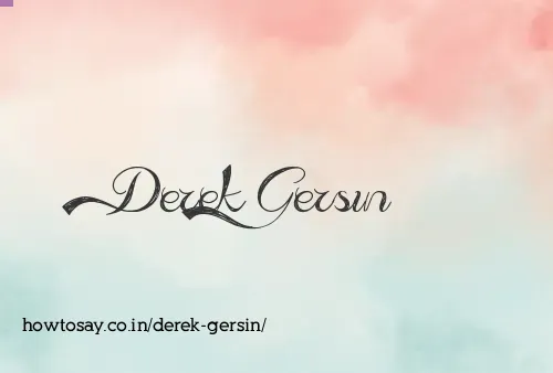 Derek Gersin